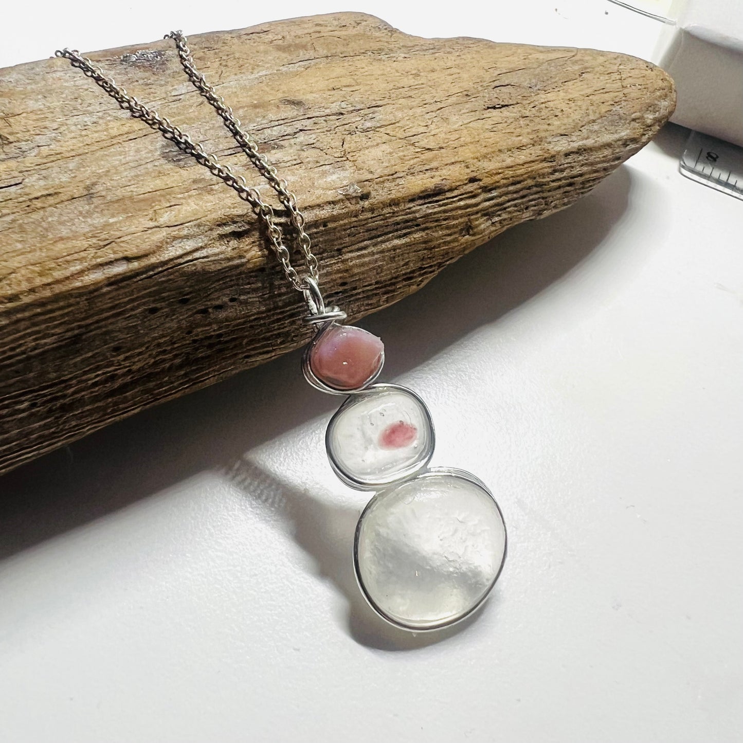 Three Piece Seaham Sea Glass Pendant