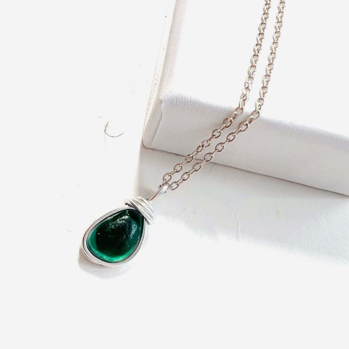 Small Turquoise Seaham Sea Glass Multi Pendant LP