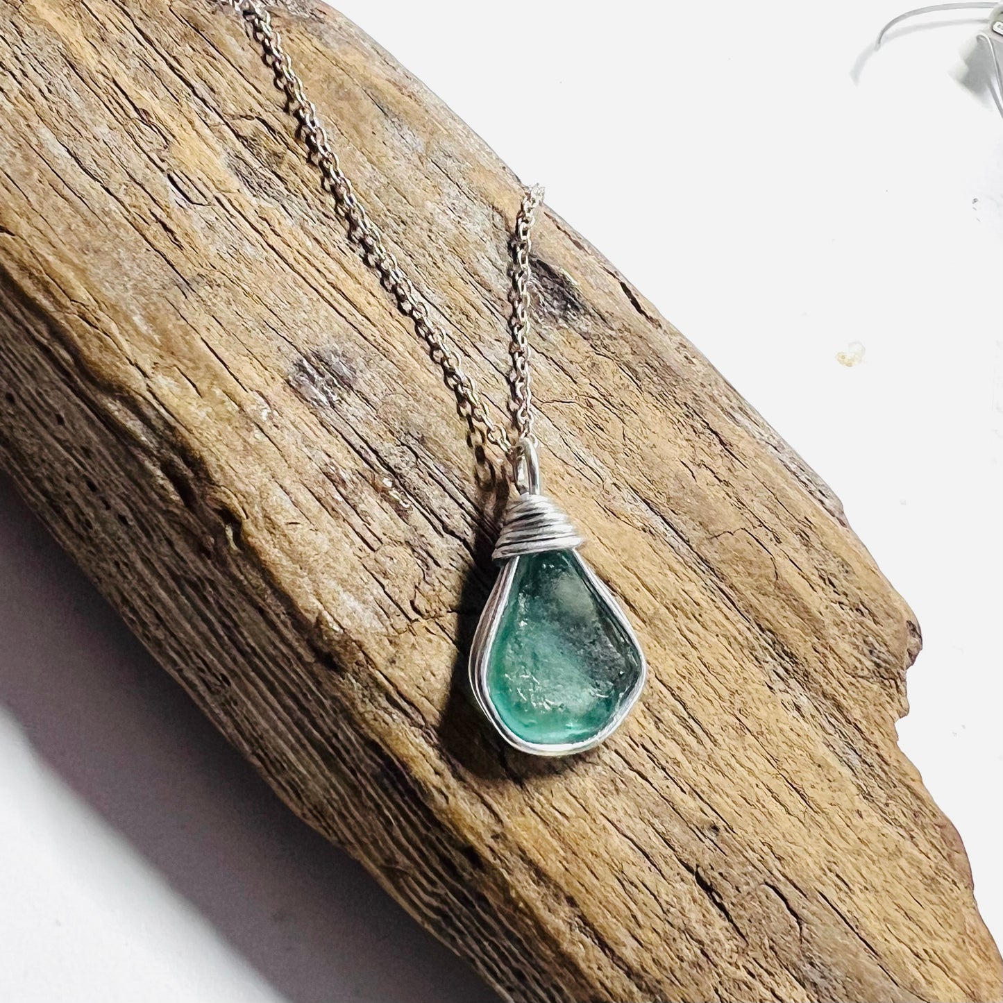 Teal Seaham Sea Glass Pendant