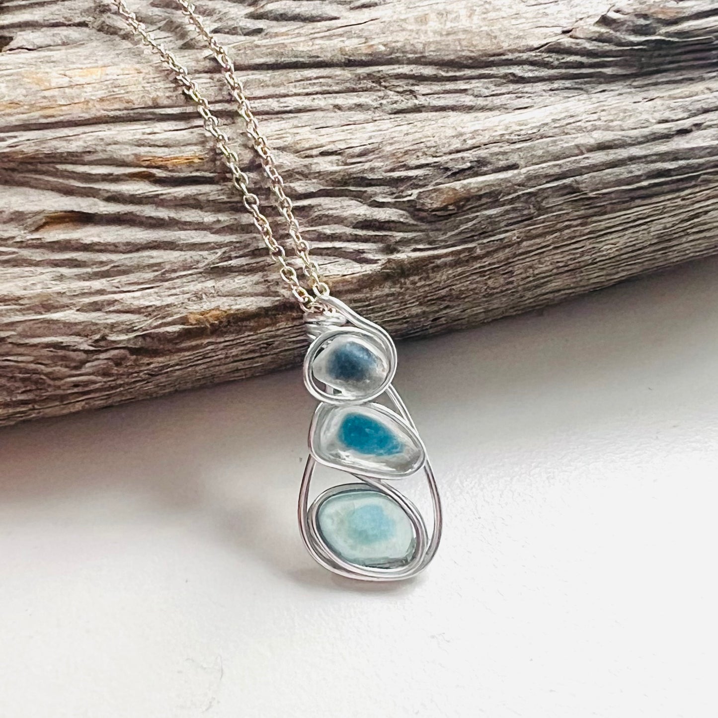 Three Piece Seaham Sea Glass Pendant