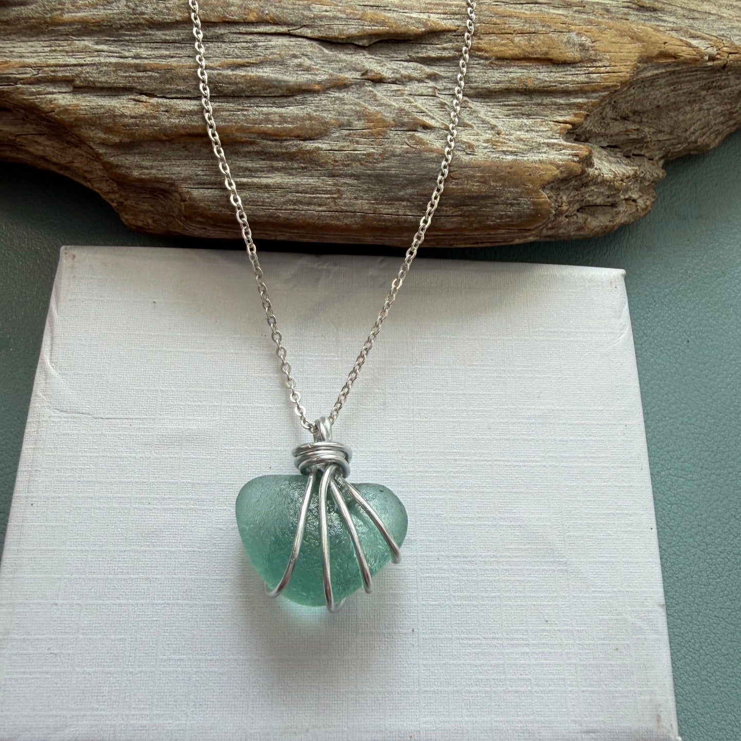 Scottish Highlands Chunky Aqua Pendant