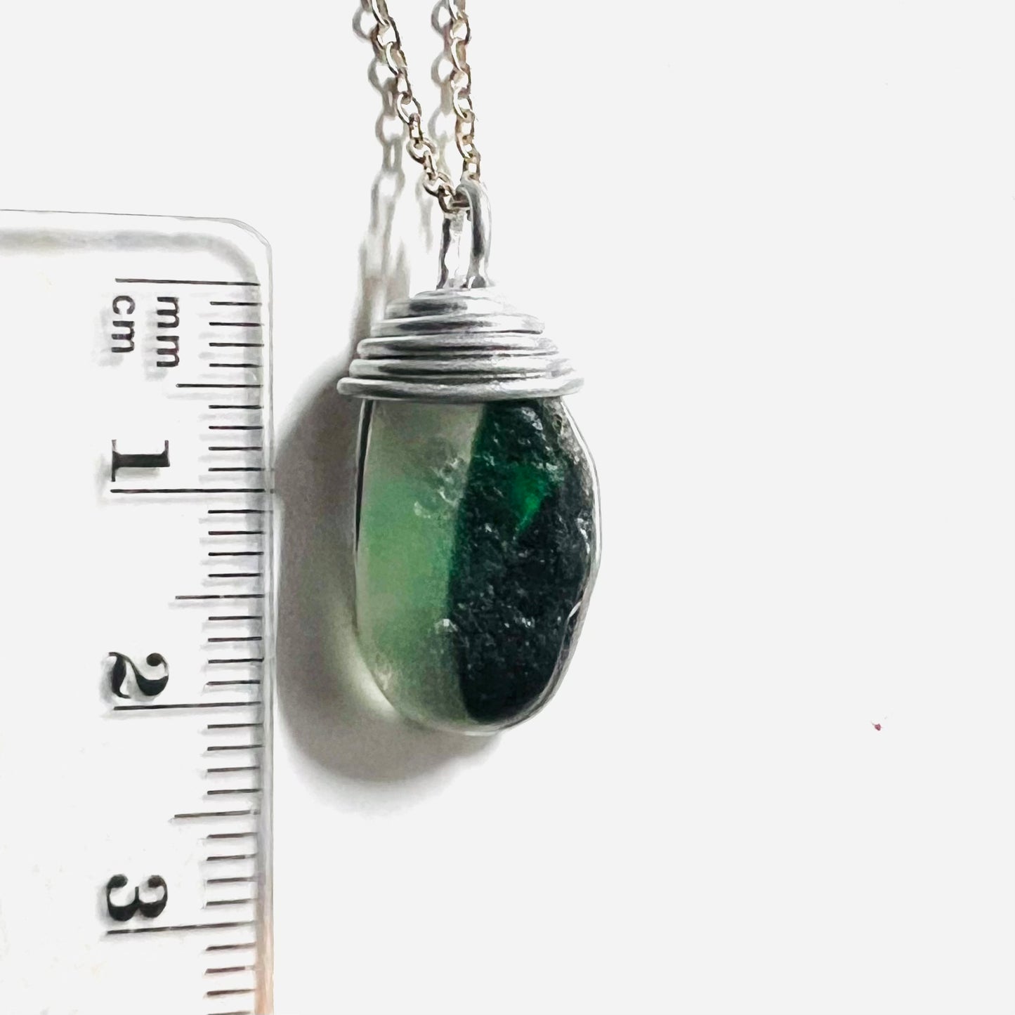 Seaham Sea Glass Green Multi Pendant