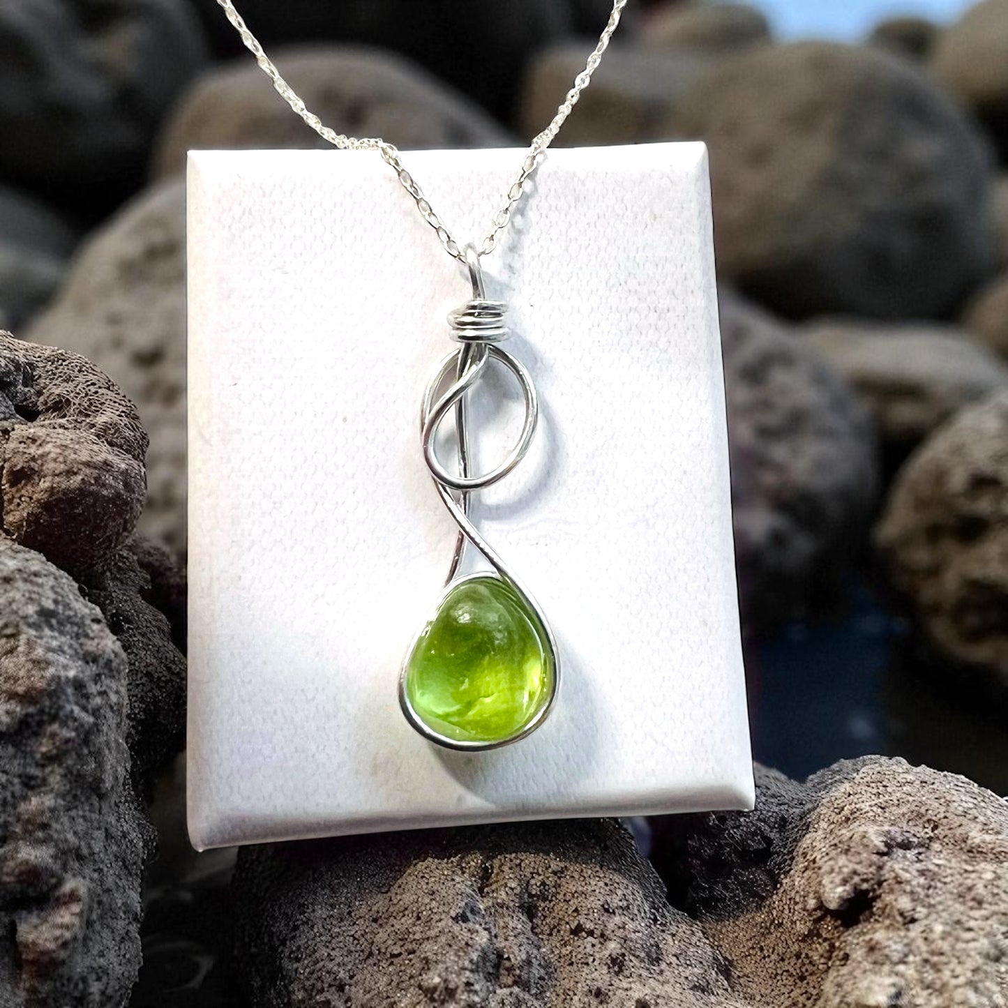 Swirly Seaham Sea Glass Pendant