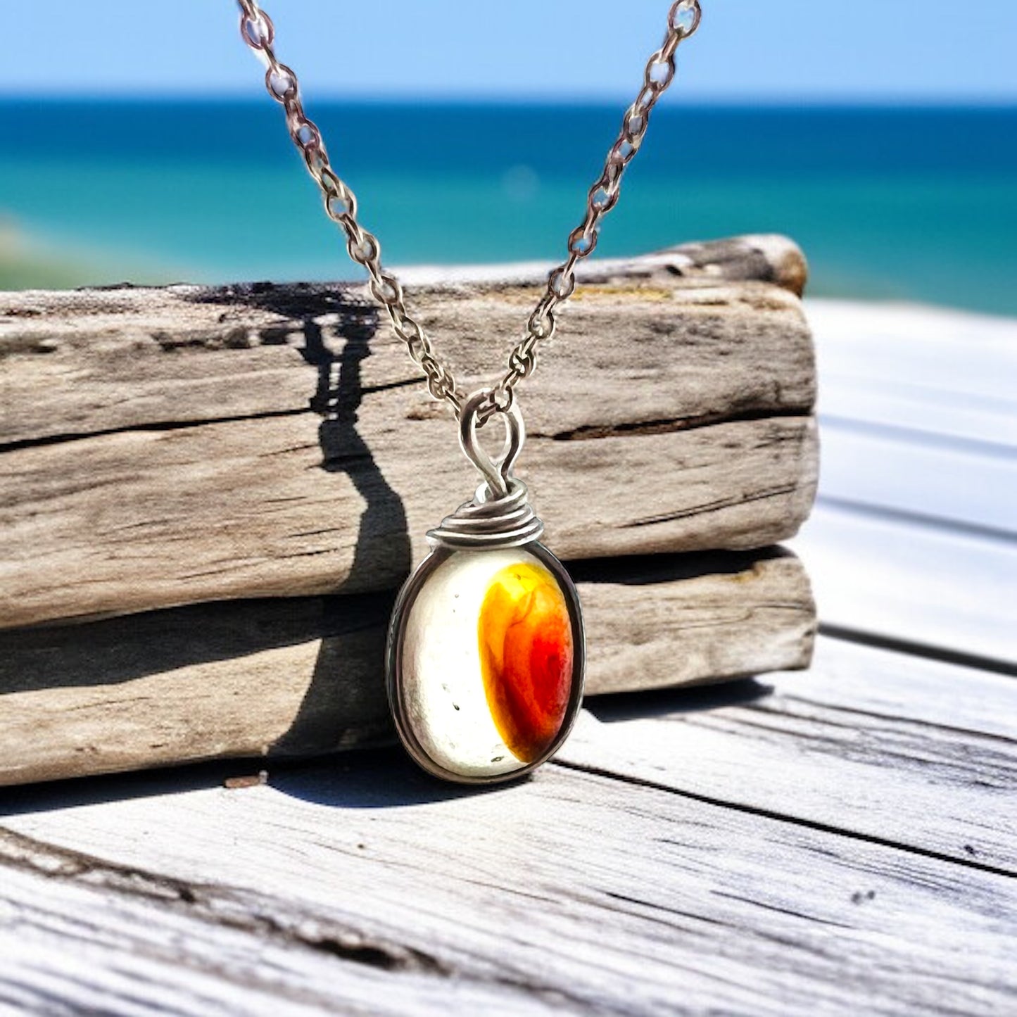 Seaham Sea Glass Multi Pendant