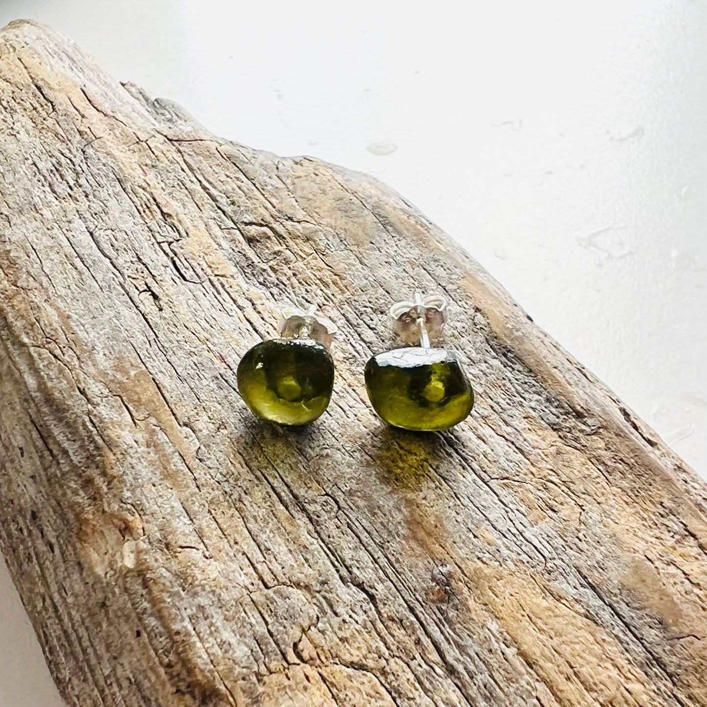 Seaham Sea Glass Stud Earrings