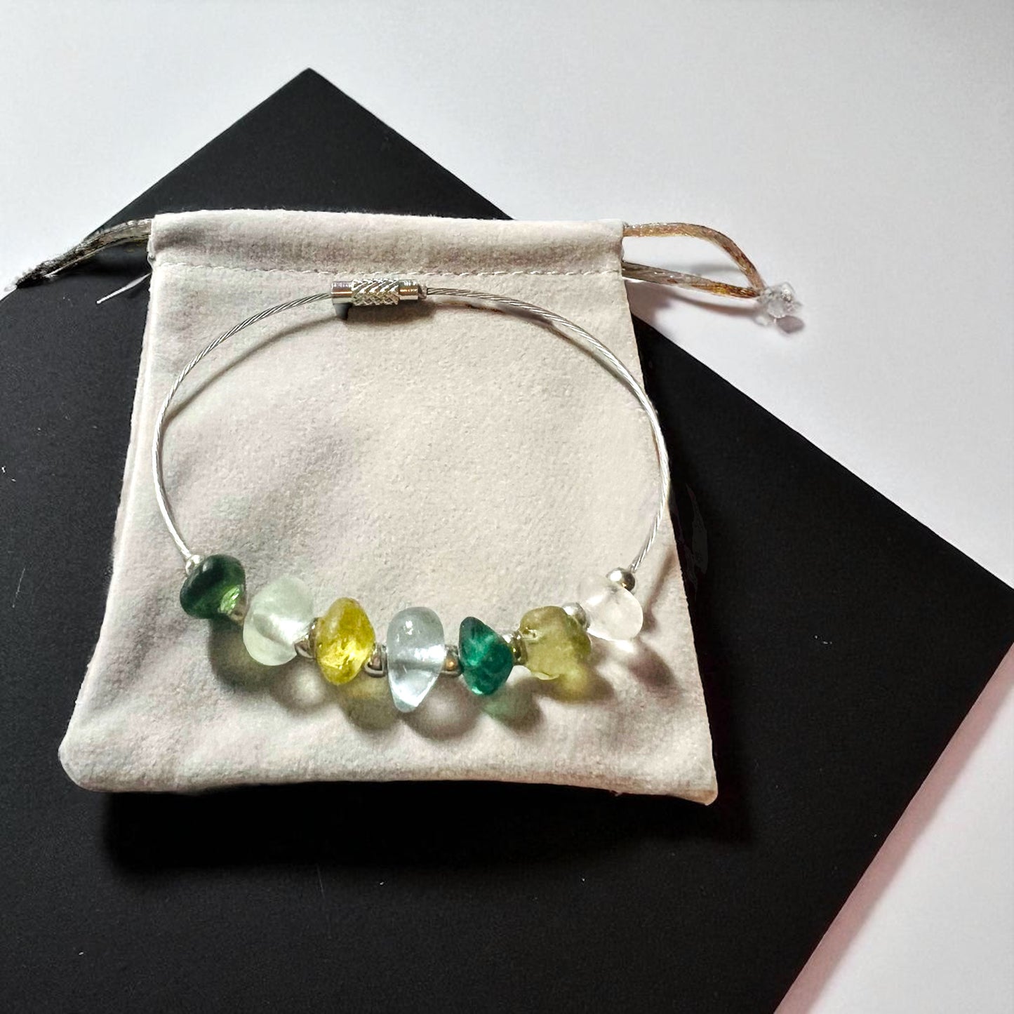 Seaham Sea Glass Mixed Shades Bangle