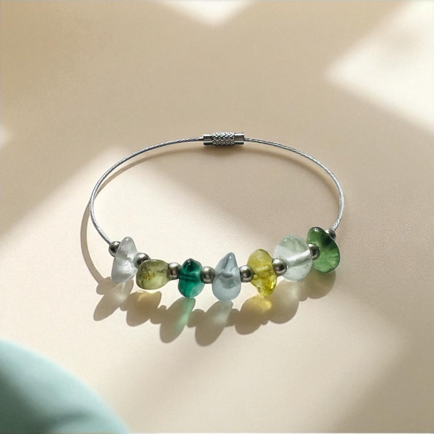 Seaham Sea Glass Mixed Shades Bangle