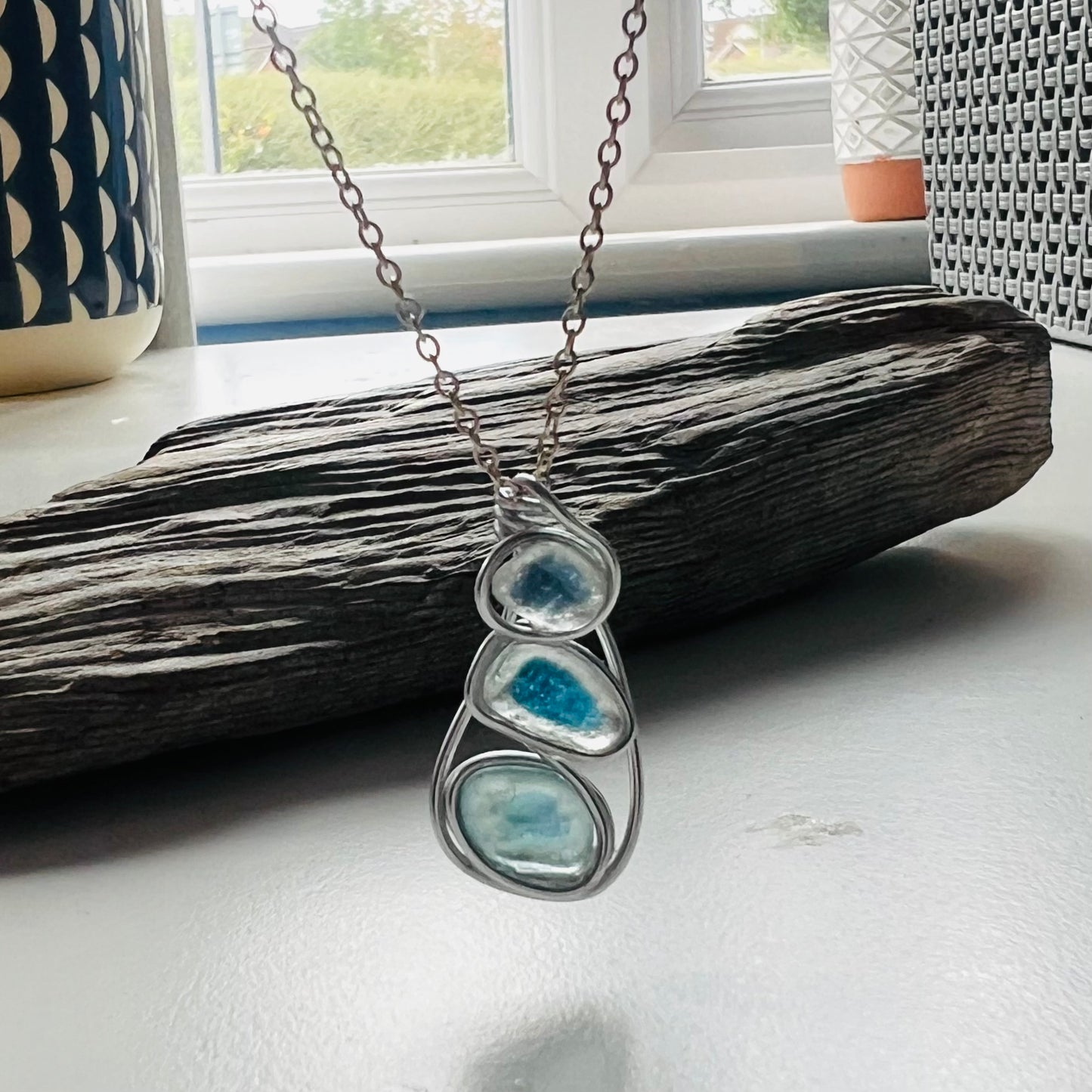 Three Piece Seaham Sea Glass Pendant