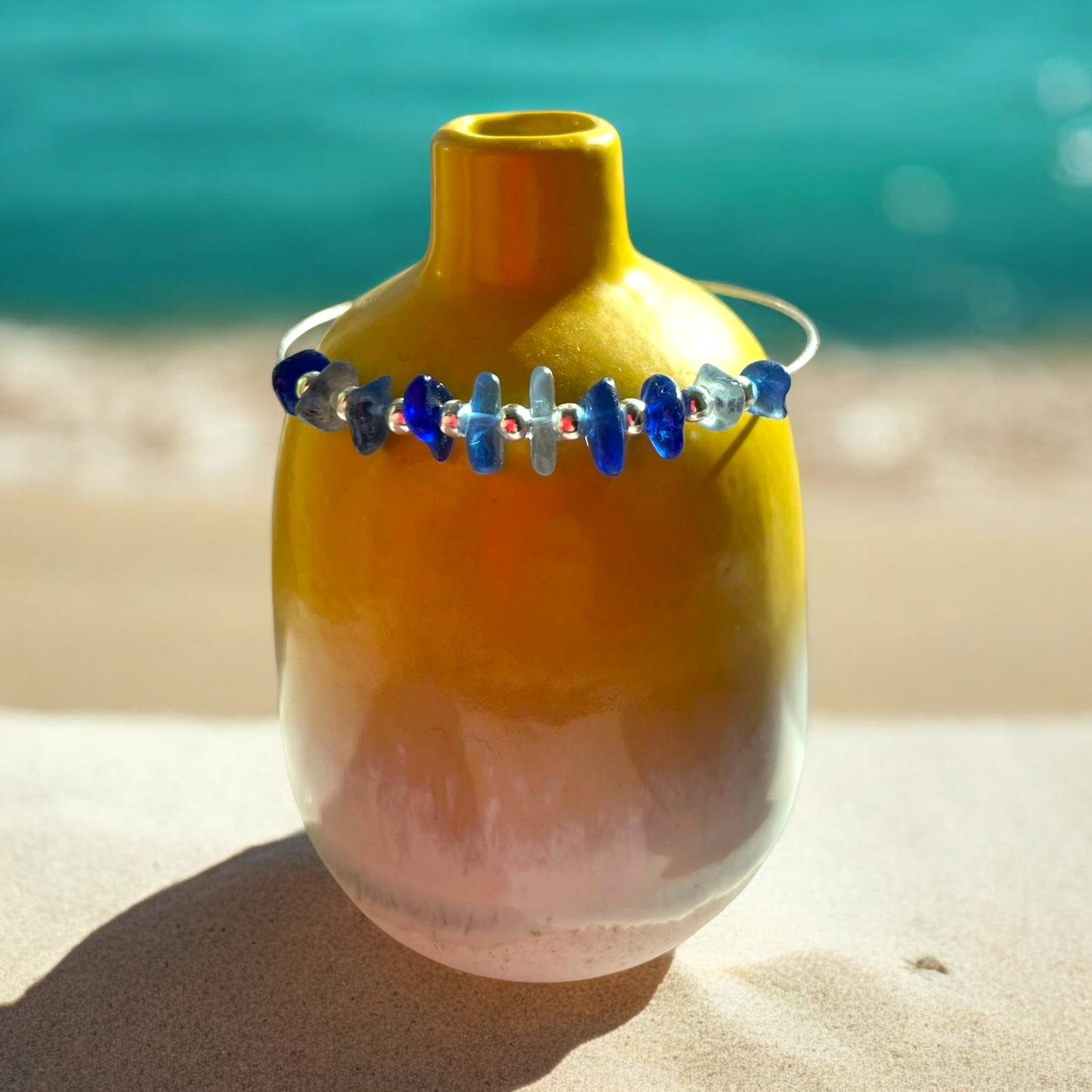 Sea Glass Blues Bangle
