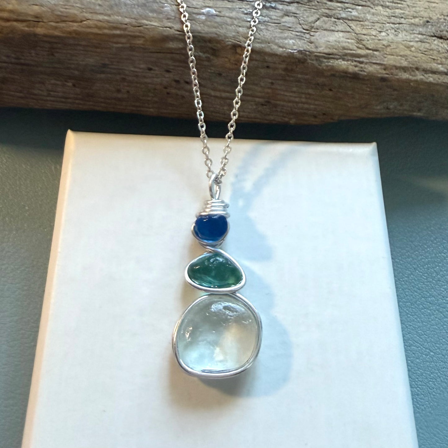 Three Piece Seaham Sea Glass Pendant
