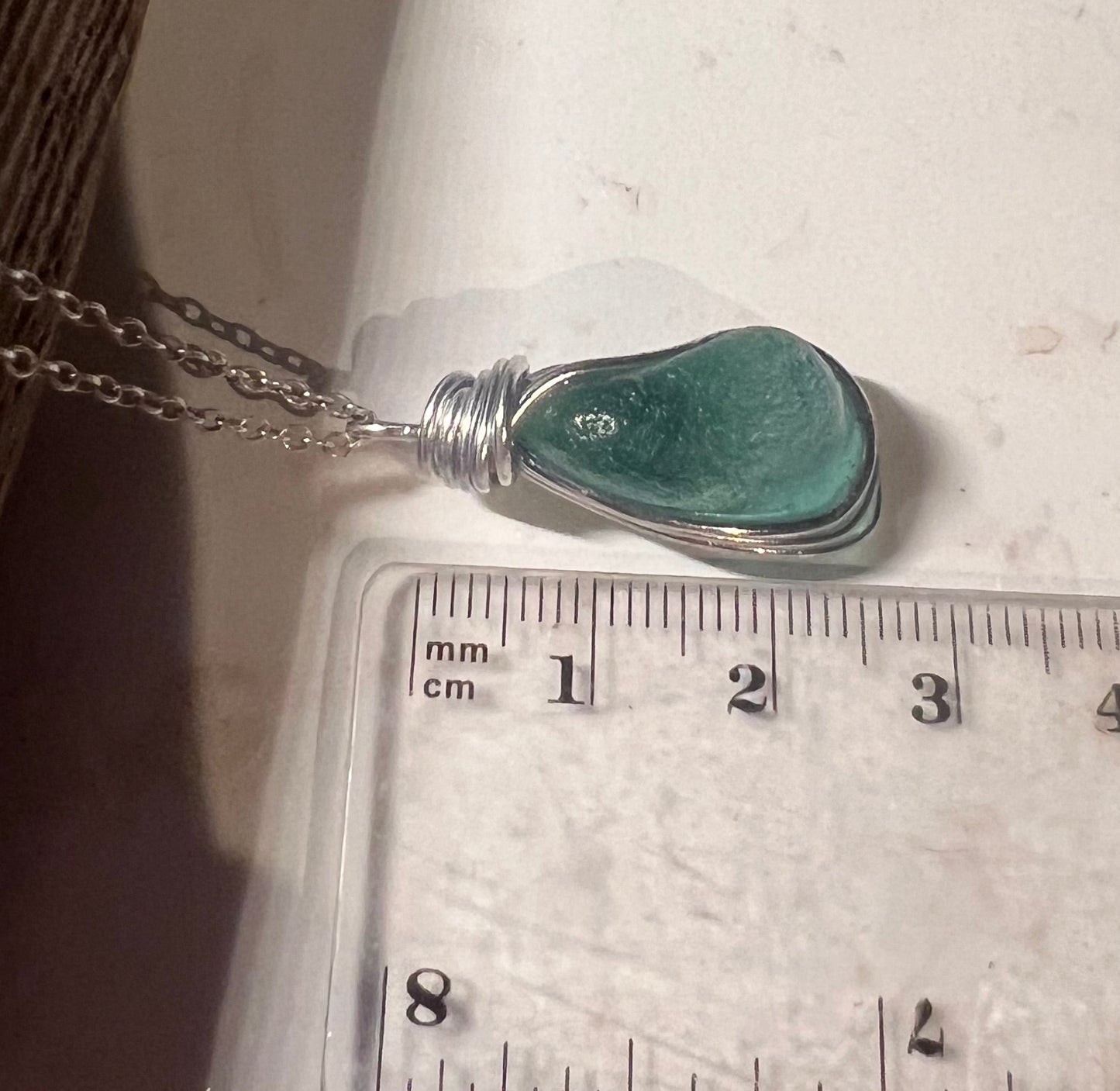 Aqua Seaham Sea Glass Pendant