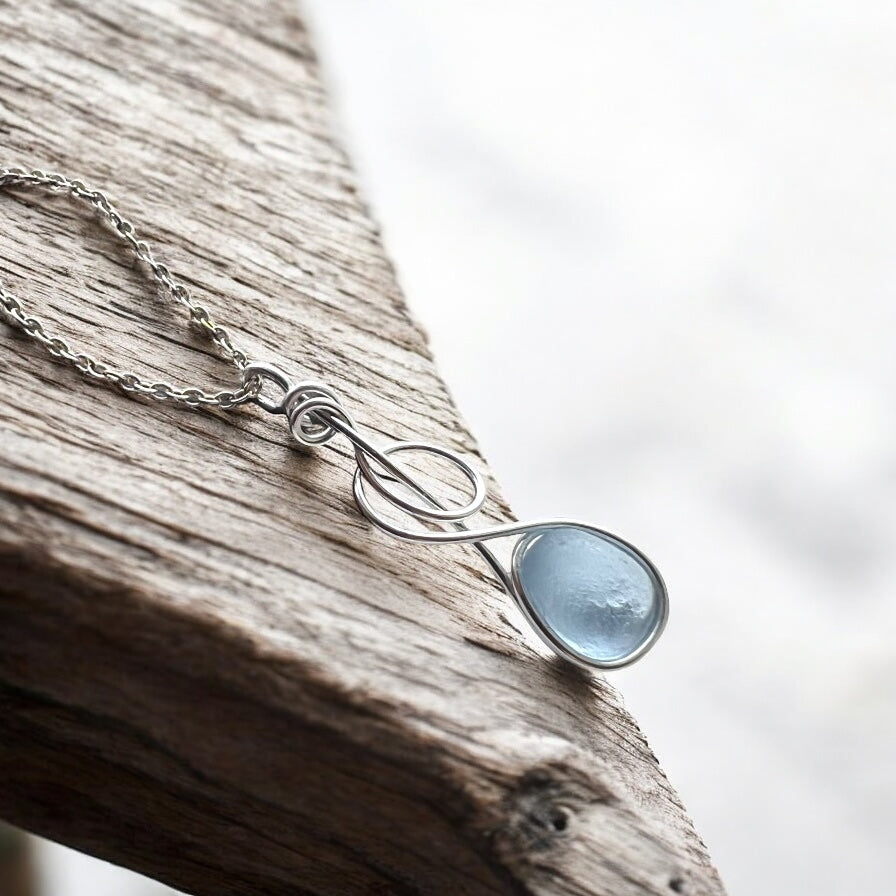 Swirly Seaham Sea Glass Pendant