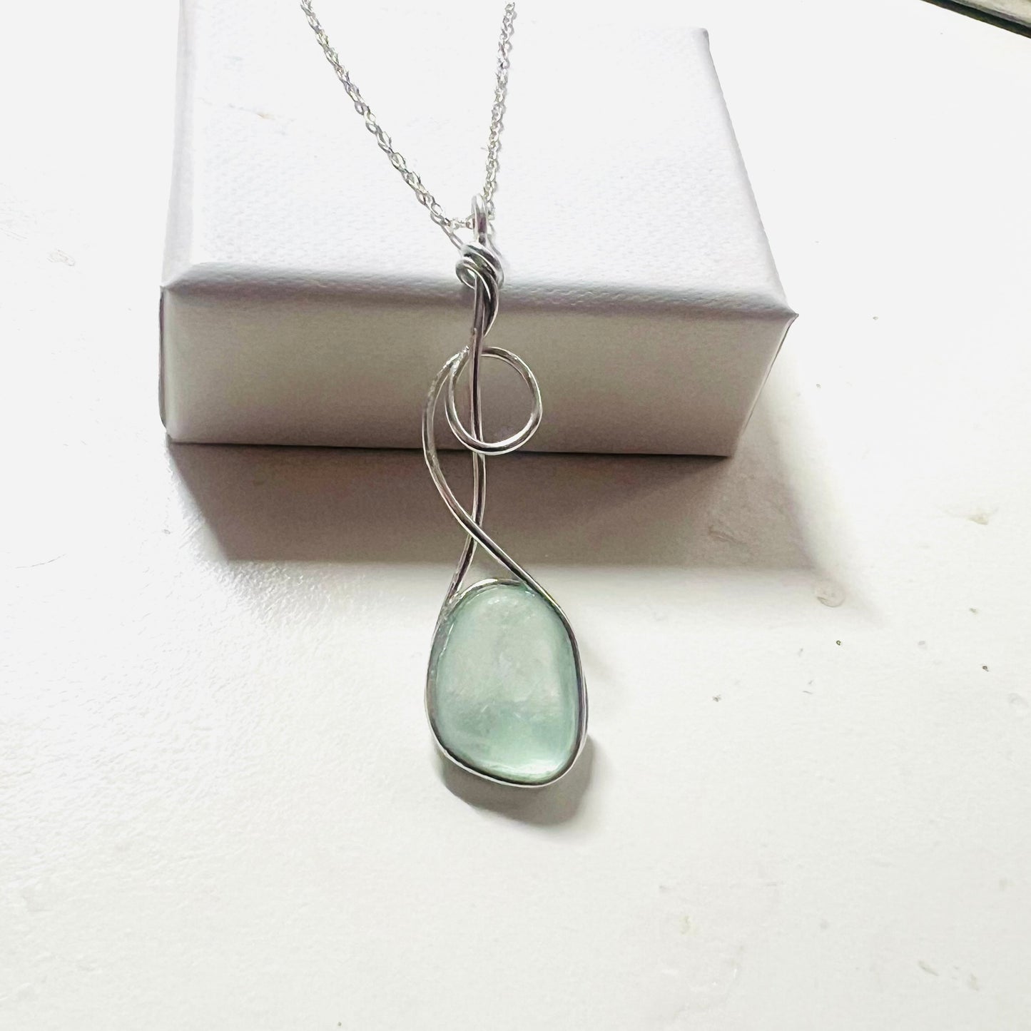 Swirly Seaham Sea Glass Pendant