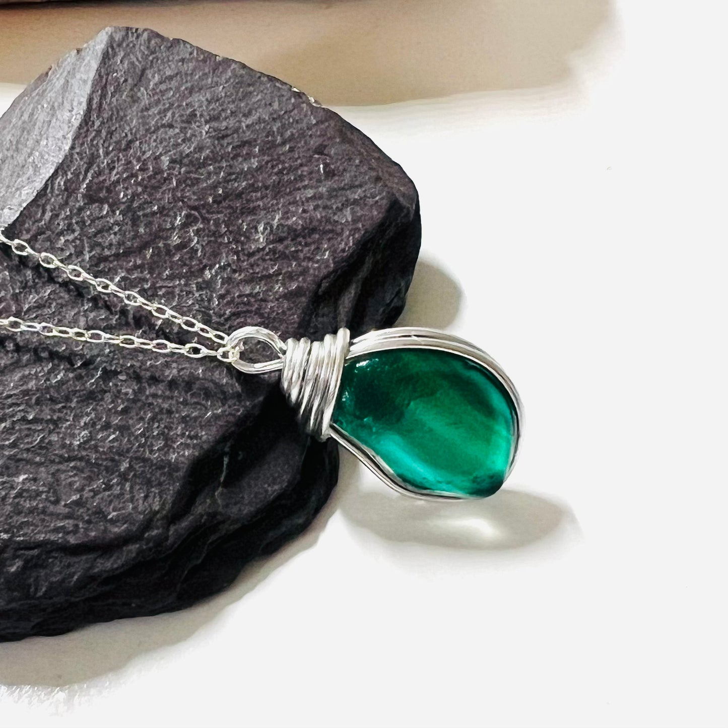 Turquoise Seaham Sea Glass Multi Pendant LP