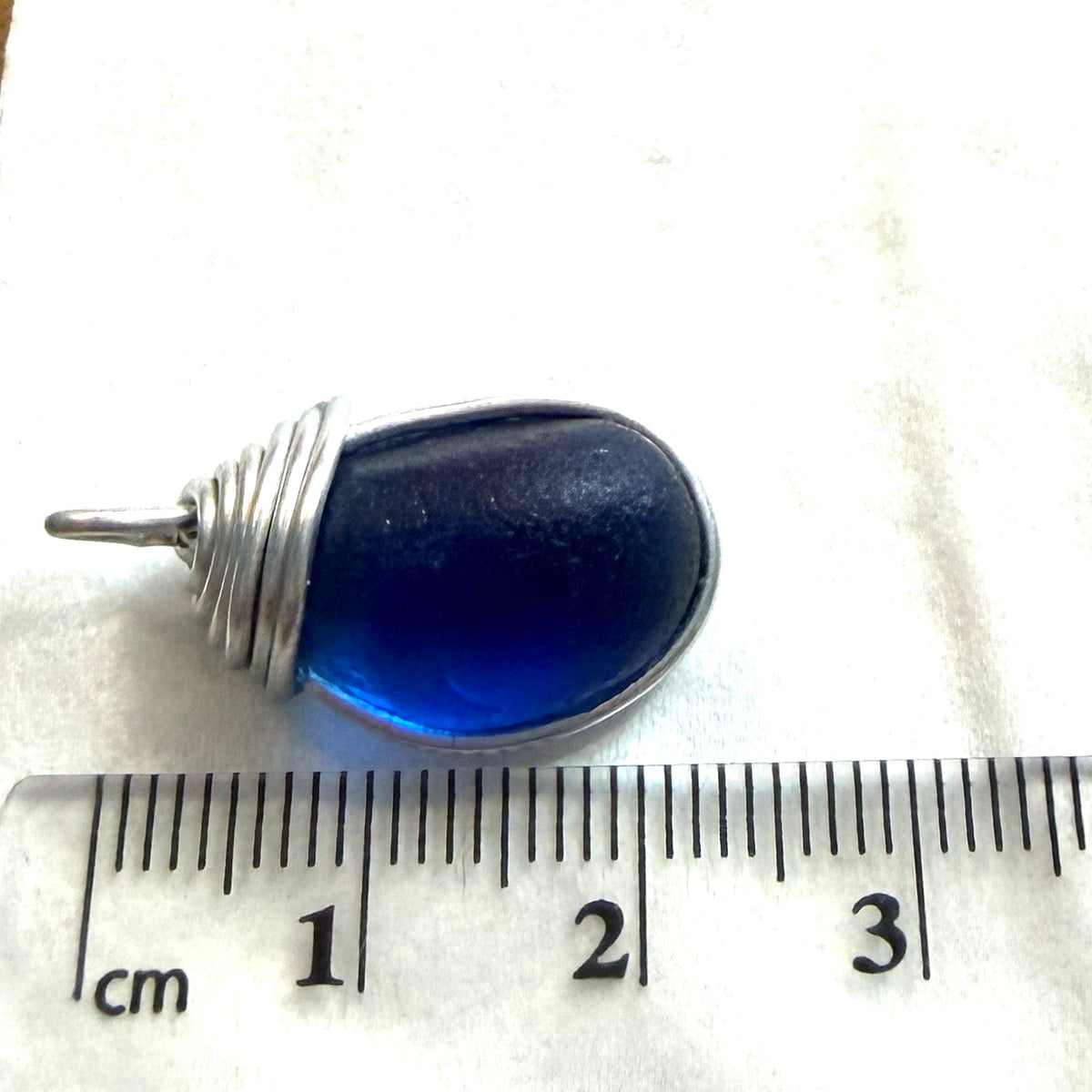 Deep Blue Seaham Sea Glass Pendant