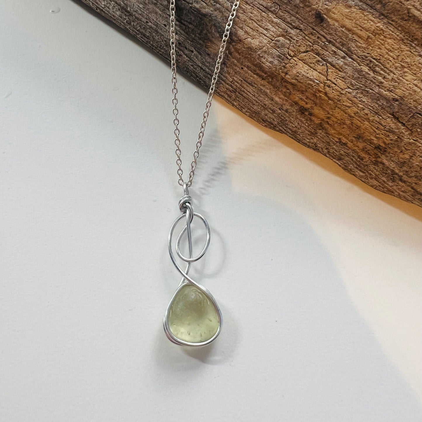 Swirly Seaham Sea Glass Pendant