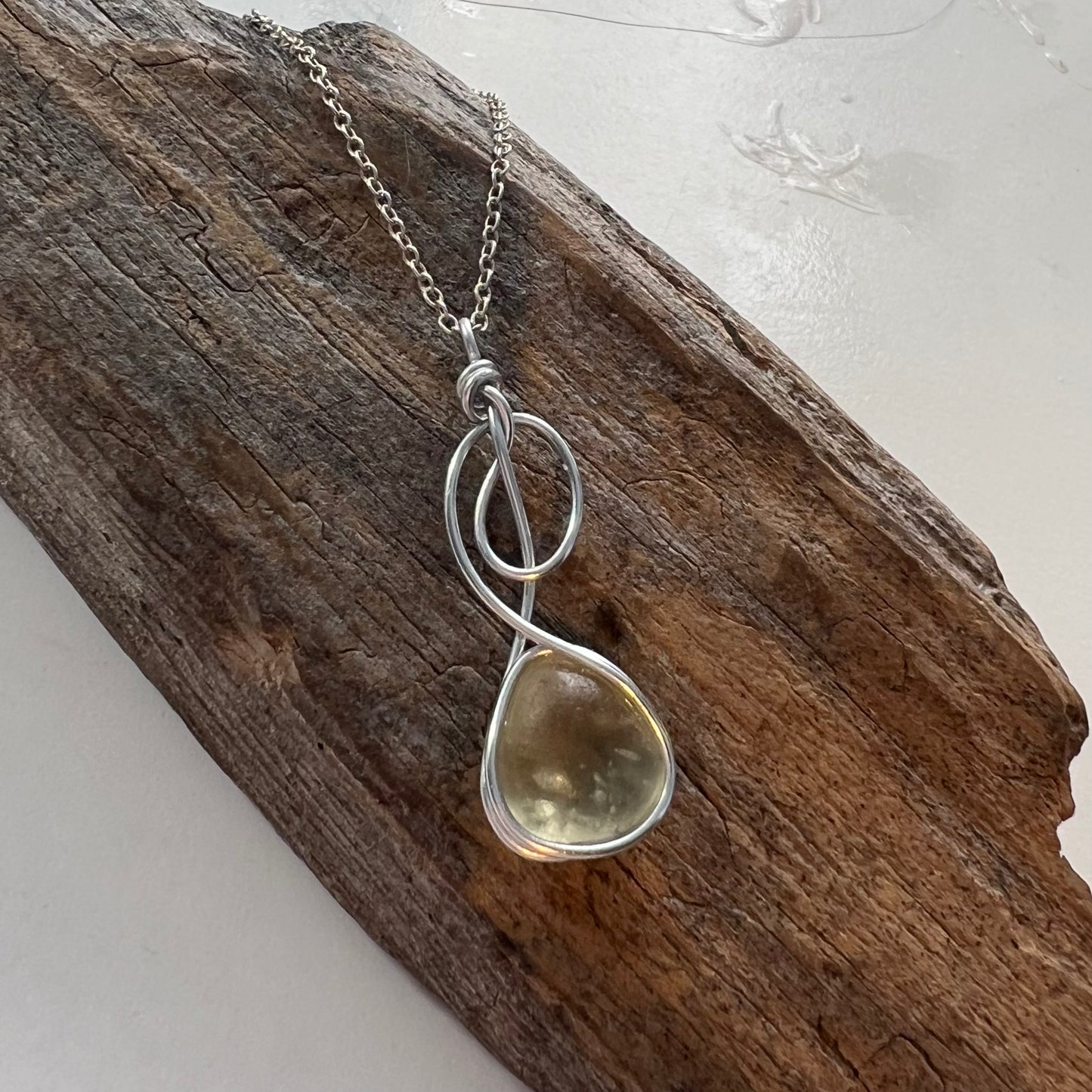 Swirly Seaham Sea Glass Pendant