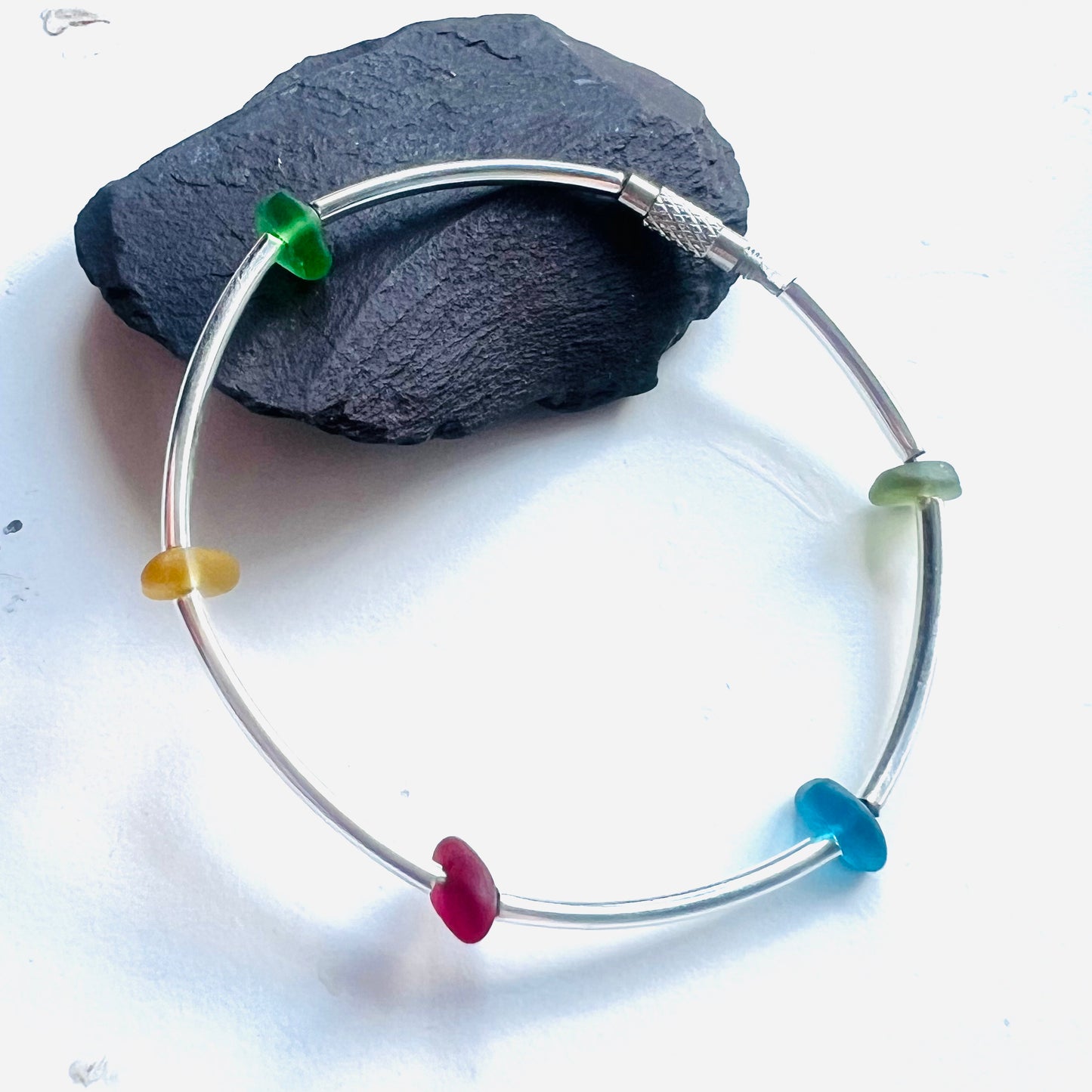 Seaham Sea Glass Bangle Bracelet