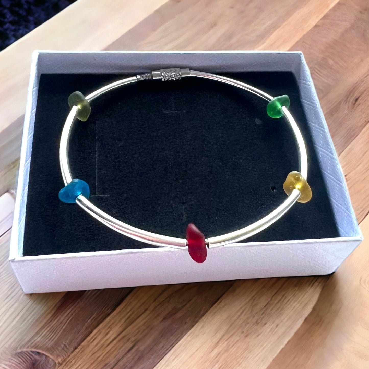 Seaham Sea Glass Bangle Bracelet