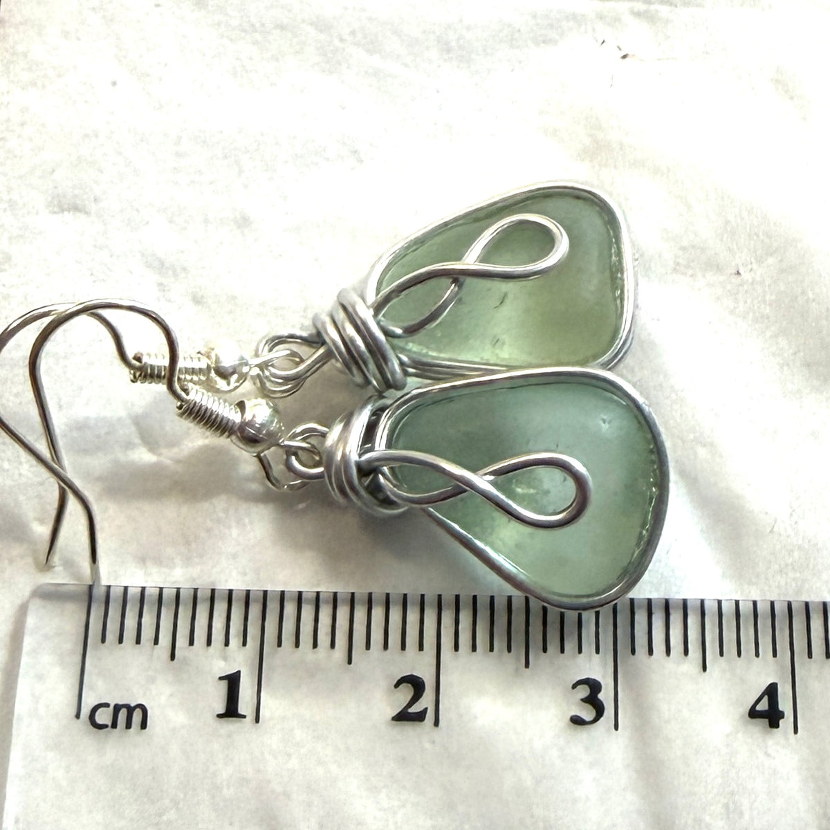 Seaham Sea Glass Swirly Earrings
