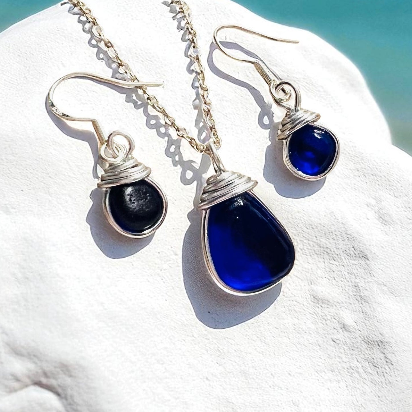 Kent Sea Glass Jewellery Set loop