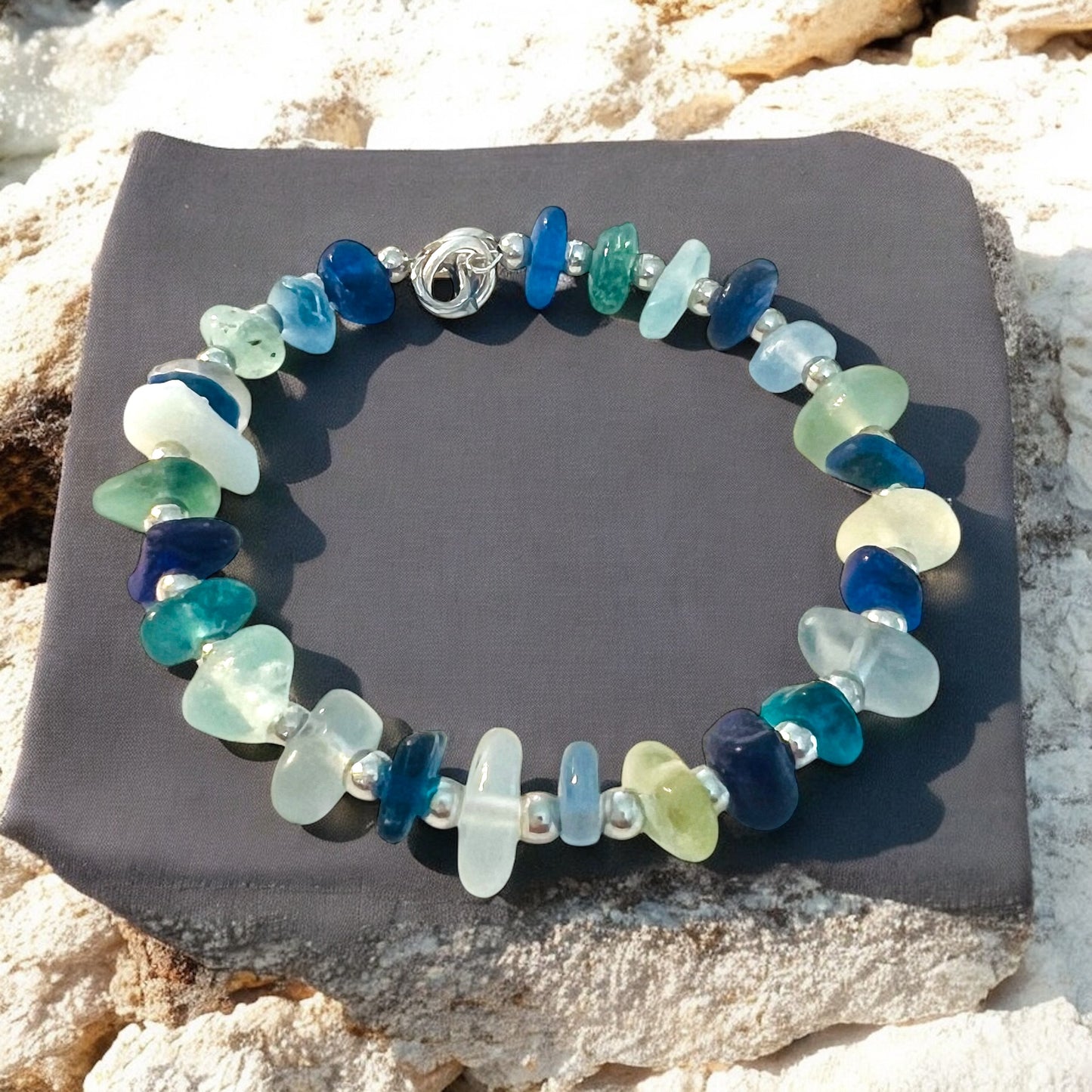Seaham Sea Glass Full Circle Bracelet