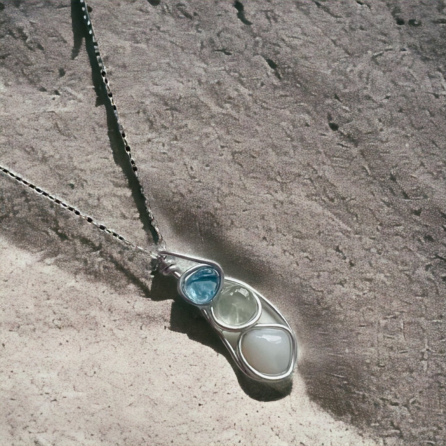 Three Piece Seaham Sea Glass Pendant