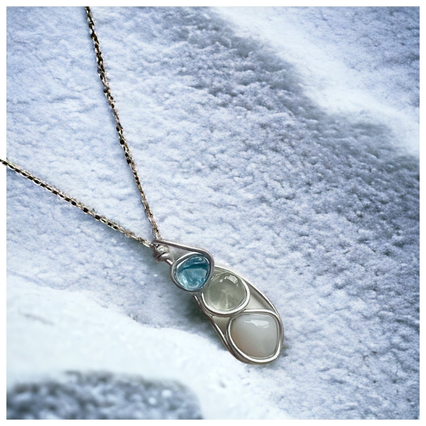 Three Piece Seaham Sea Glass Pendant
