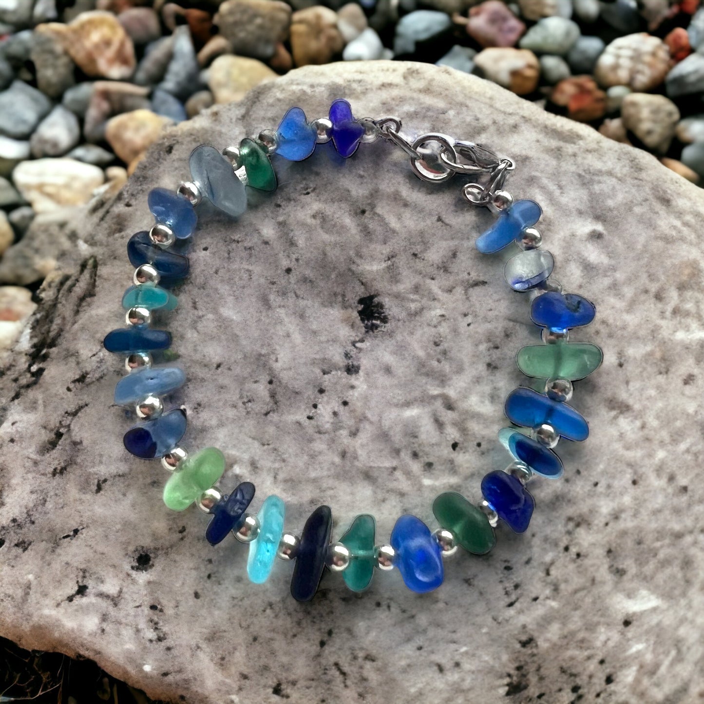 Sea Glass Bracelet Full Circle Seaham Sea Glass Handmade