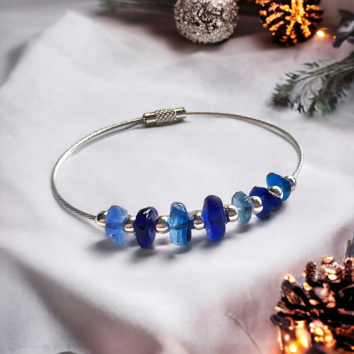 Sea Glass Blues Bangle