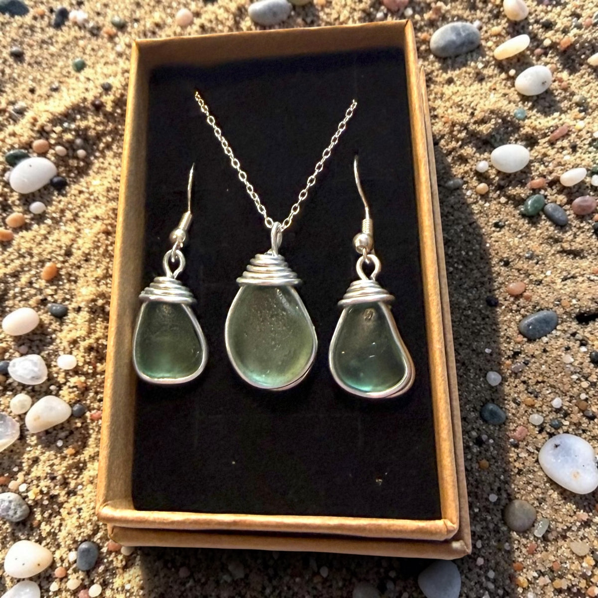 Seaham Sea Glass Jewellery Set