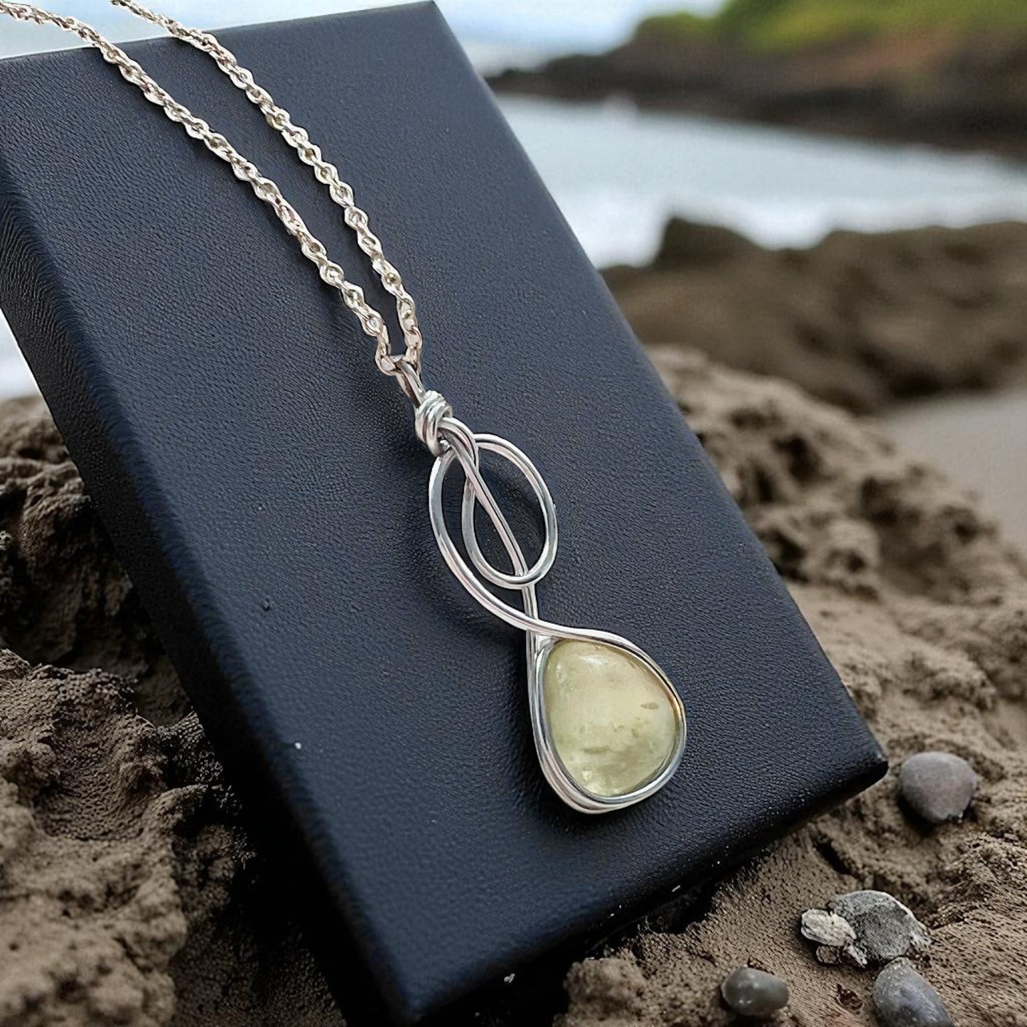 Swirly Seaham Sea Glass Pendant