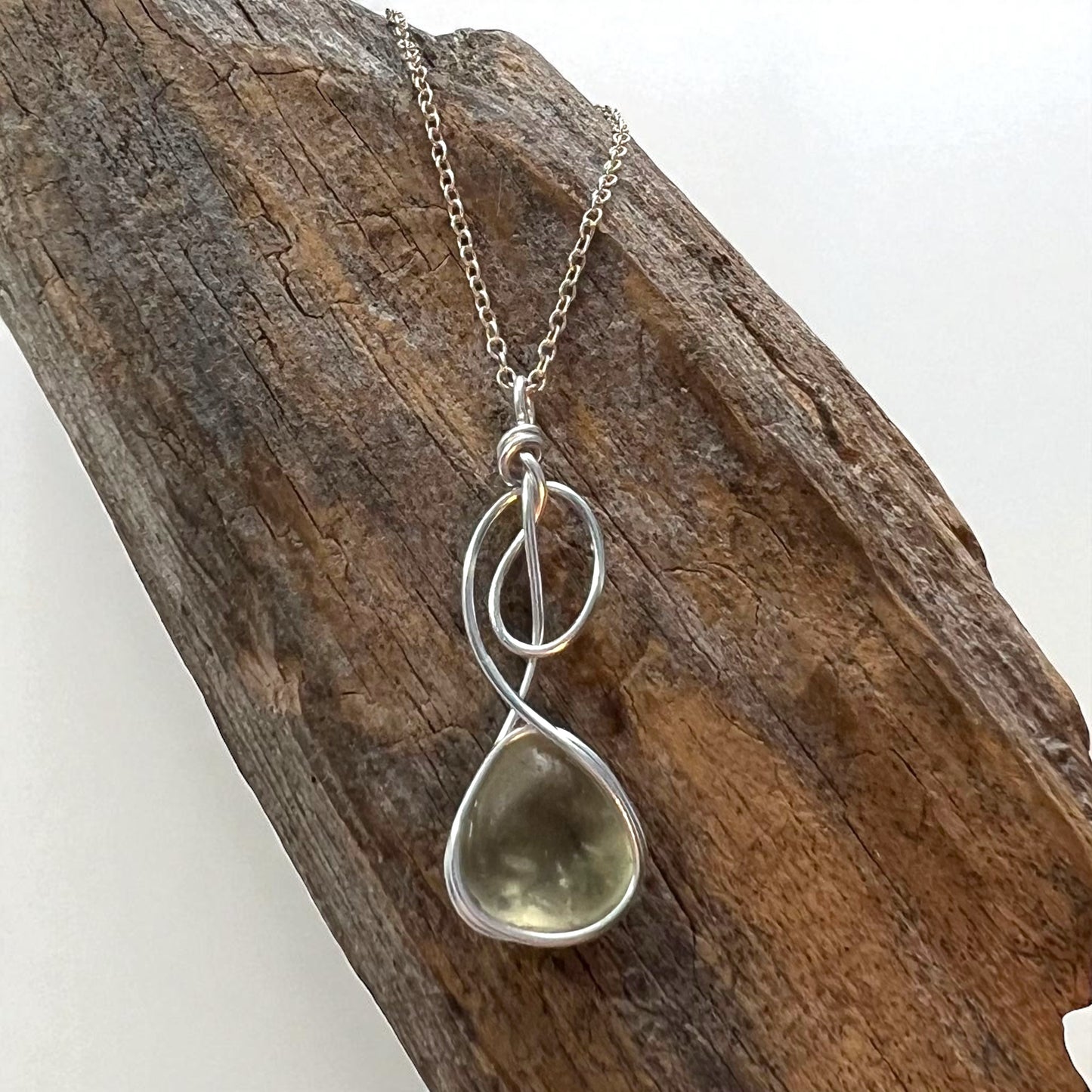 Swirly Seaham Sea Glass Pendant