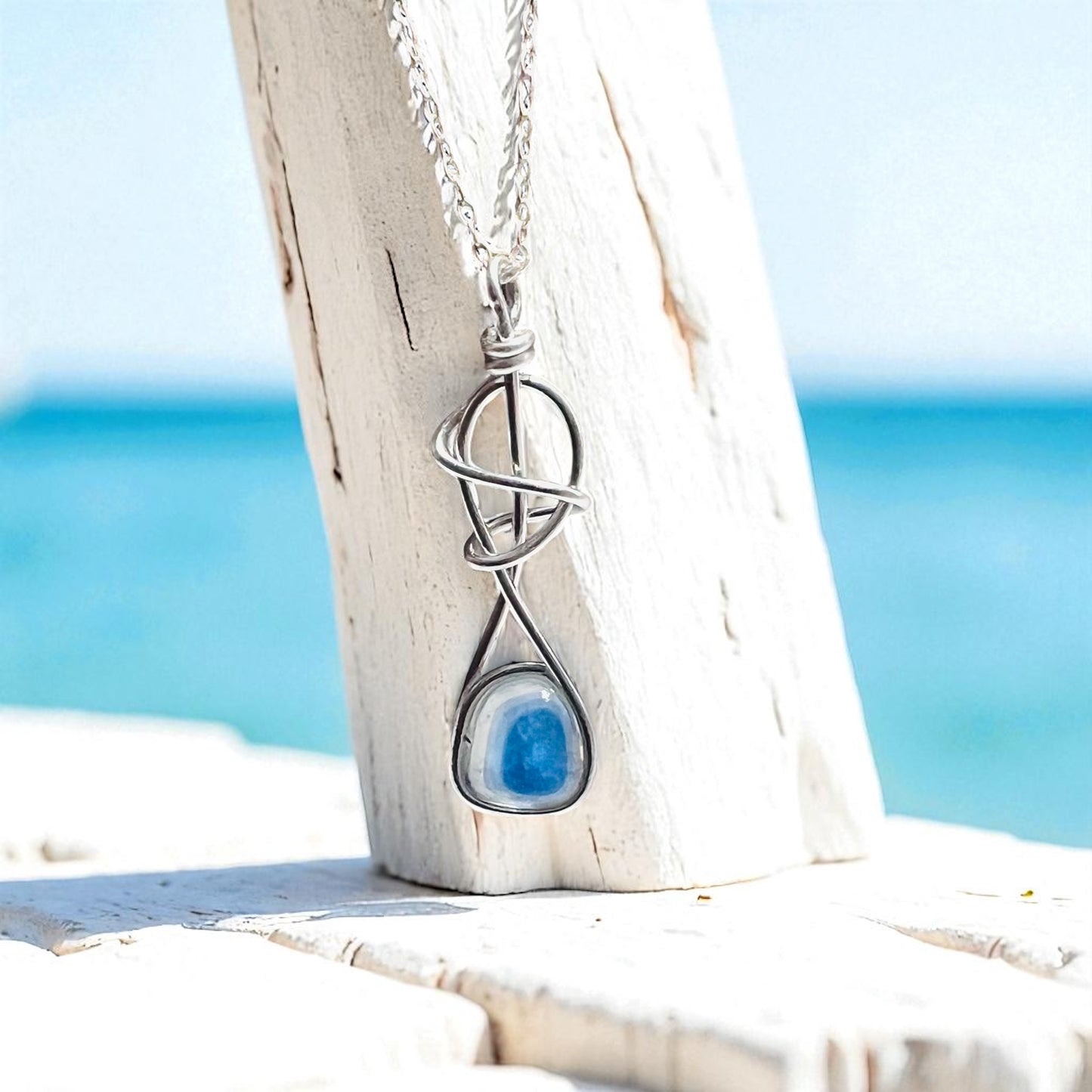 Swirly Seaham Sea Glass Pendant