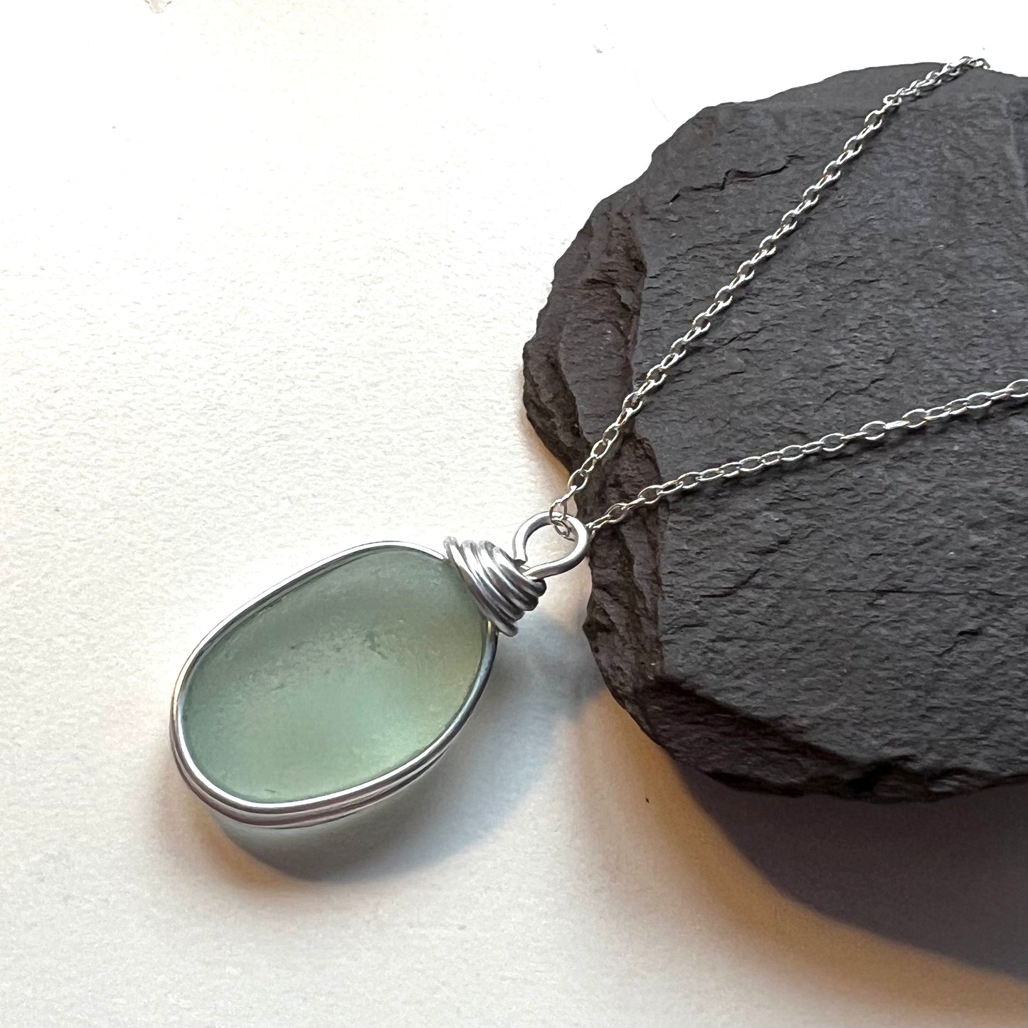 Aqua Seaham Sea Glass Pendant