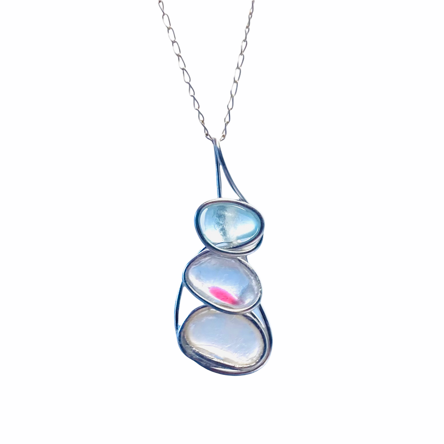 Three Piece Seaham Sea Glass Pendant