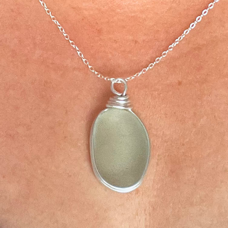 Aqua Seaham Sea Glass Pendant