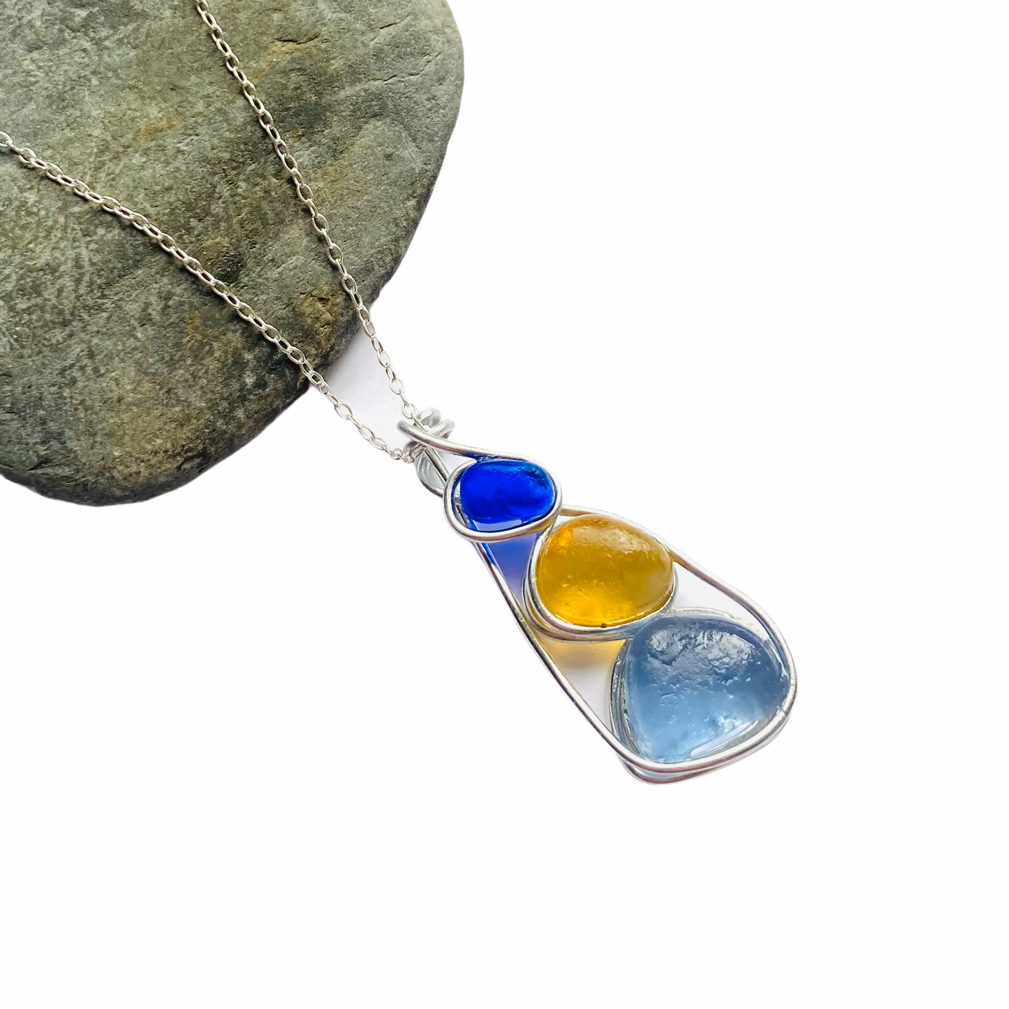 Three Piece Seaham Sea Glass Pendant