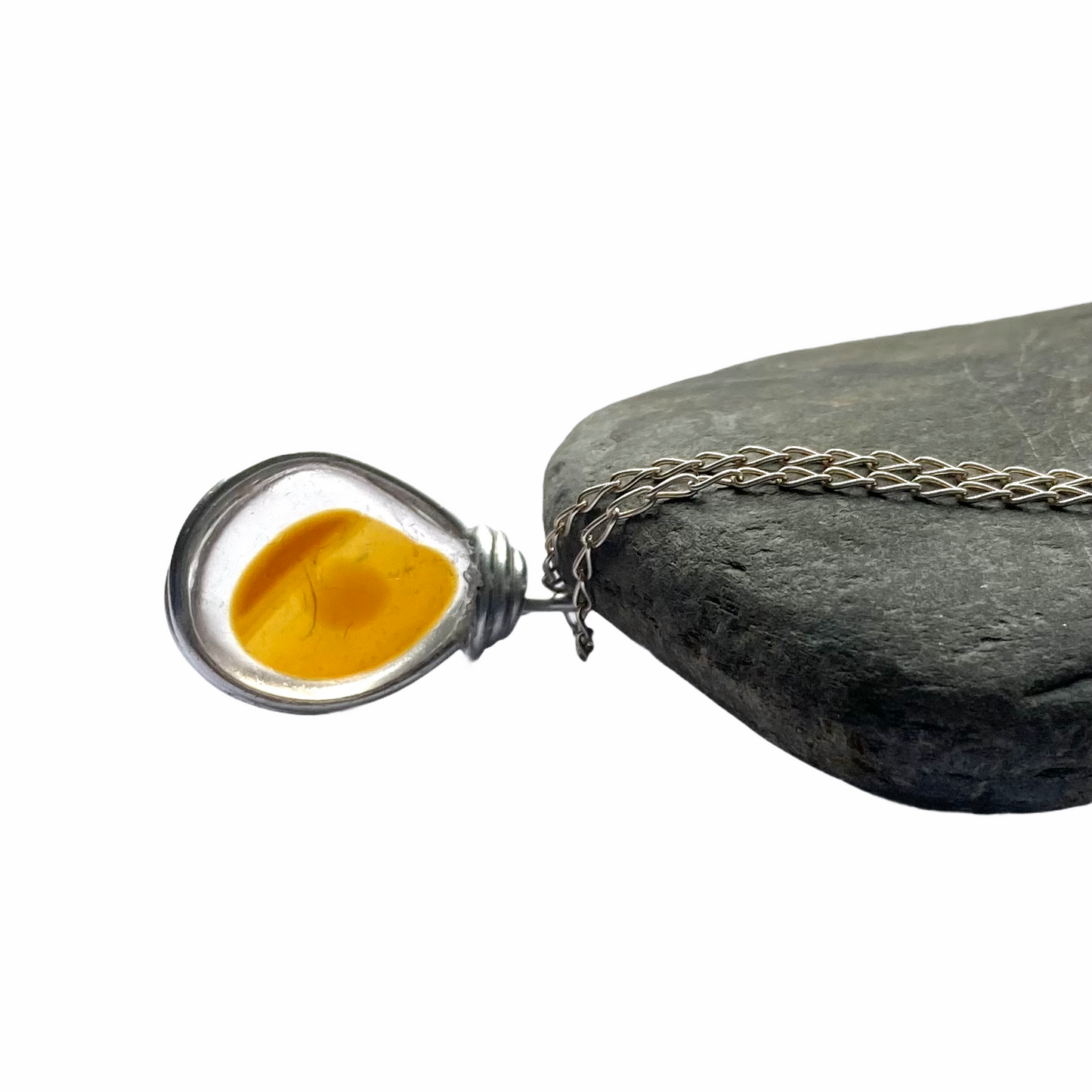 Yellow Tones Seaham Sea Glass Multi Pendant