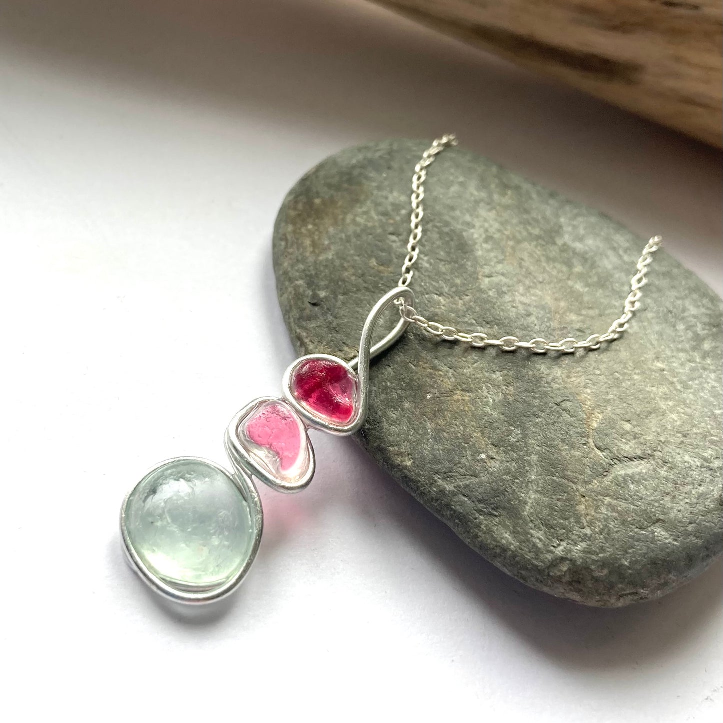 Three Piece Seaham Sea Glass Pendant