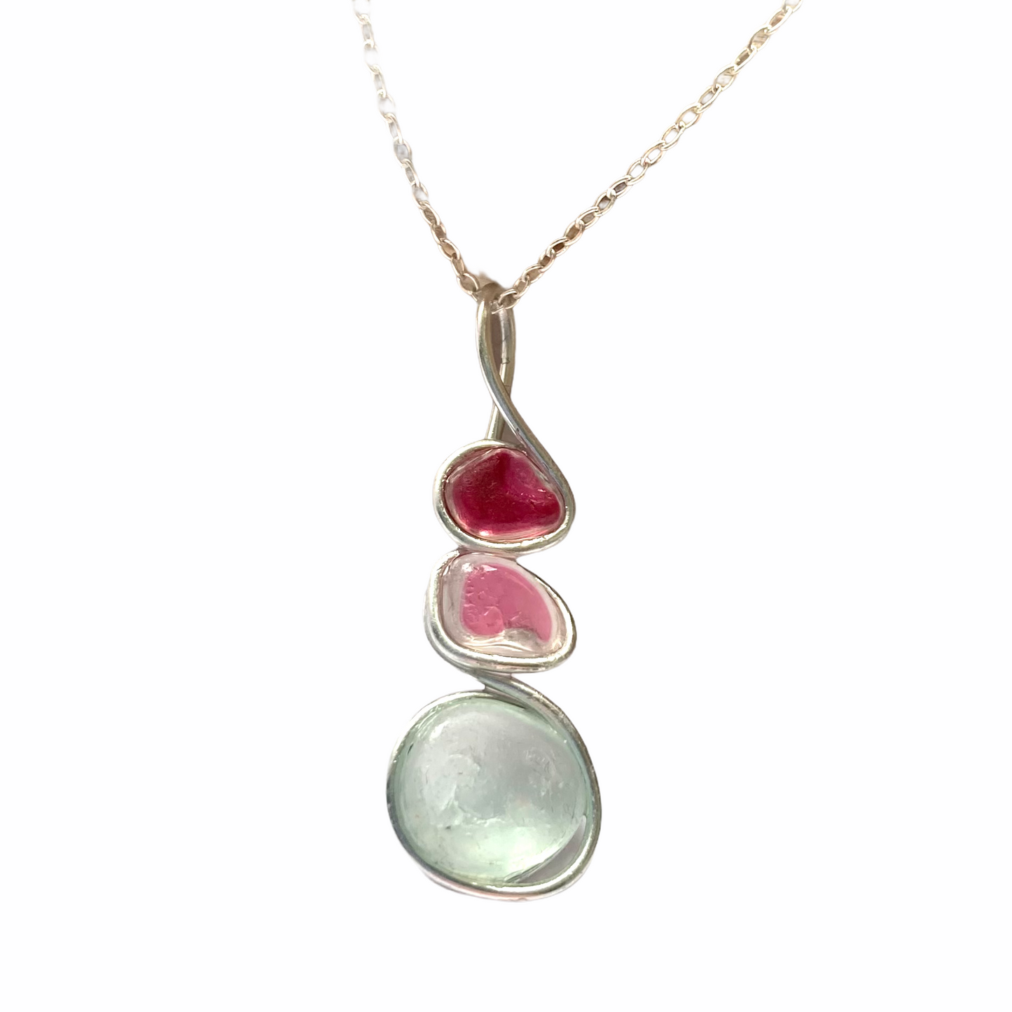 Three Piece Seaham Sea Glass Pendant