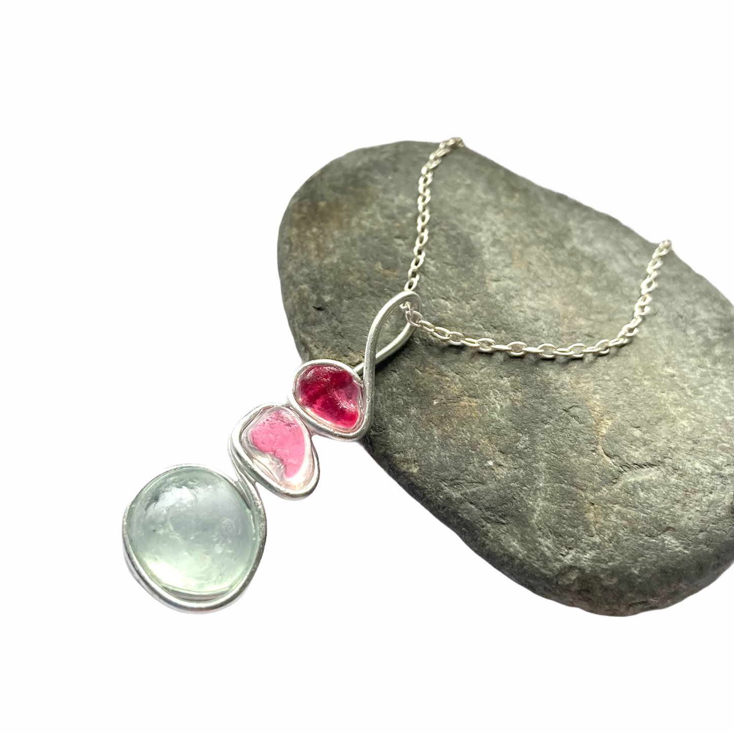 Three Piece Seaham Sea Glass Pendant