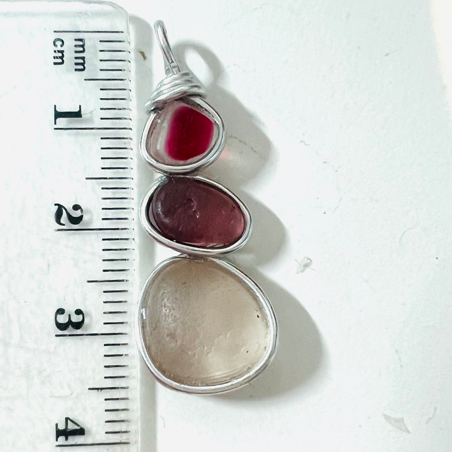 Three Piece Seaham Sea Glass Pendant