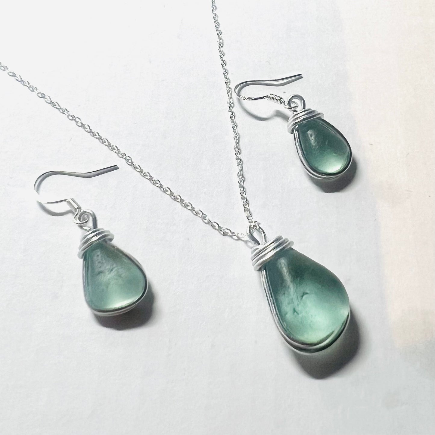 Aqua Seaham Sea Glass Jewellery Set