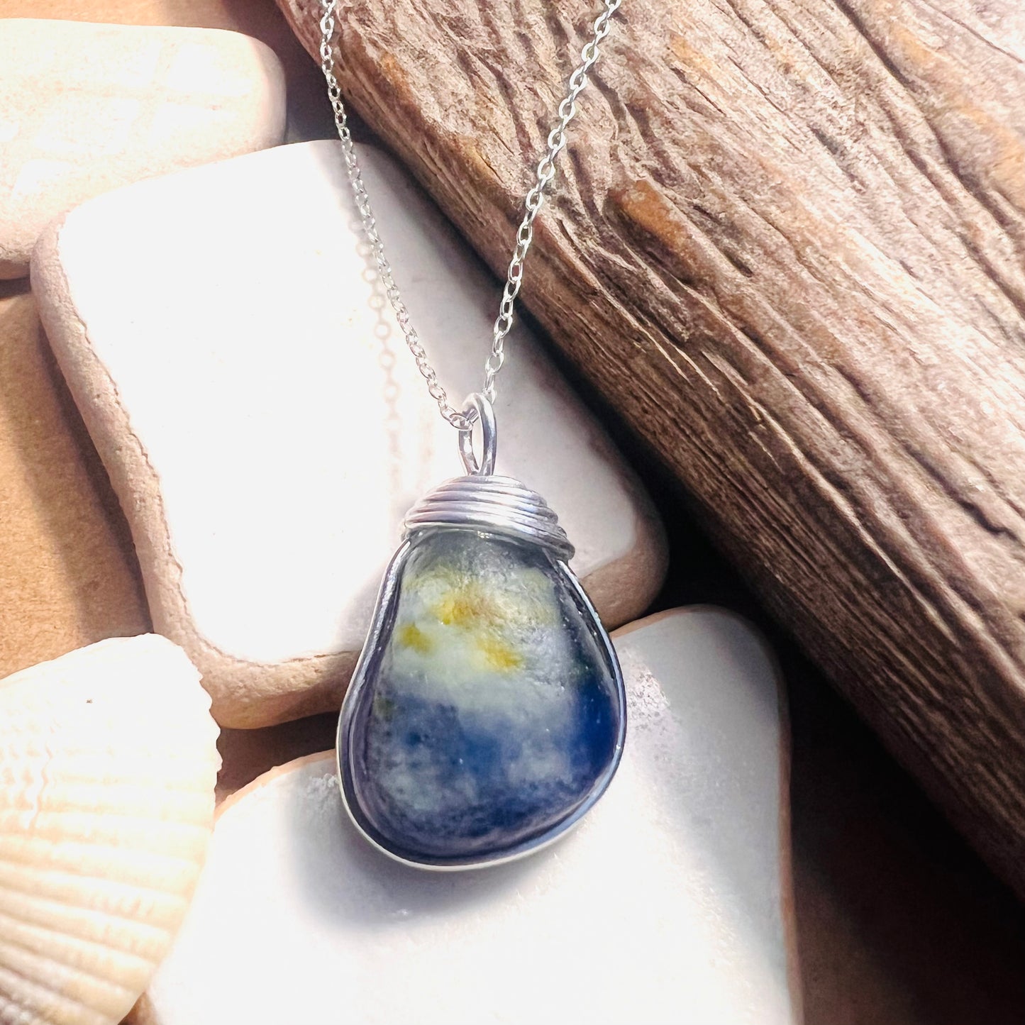 Seaham Sea Glass Chunky Multi Pendant