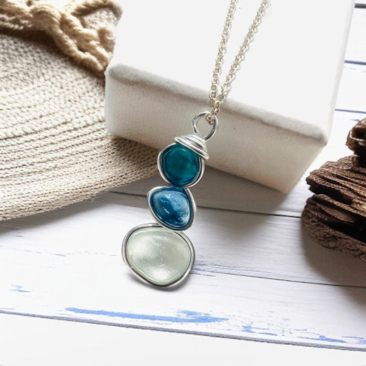 Three Piece Seaham Sea Glass Pendant