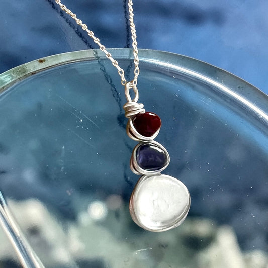 Three Piece Seaham Sea Glass Pendant