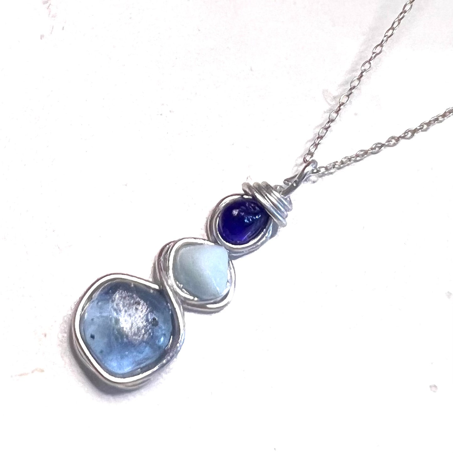 Three Piece Seaham Sea Glass Pendant