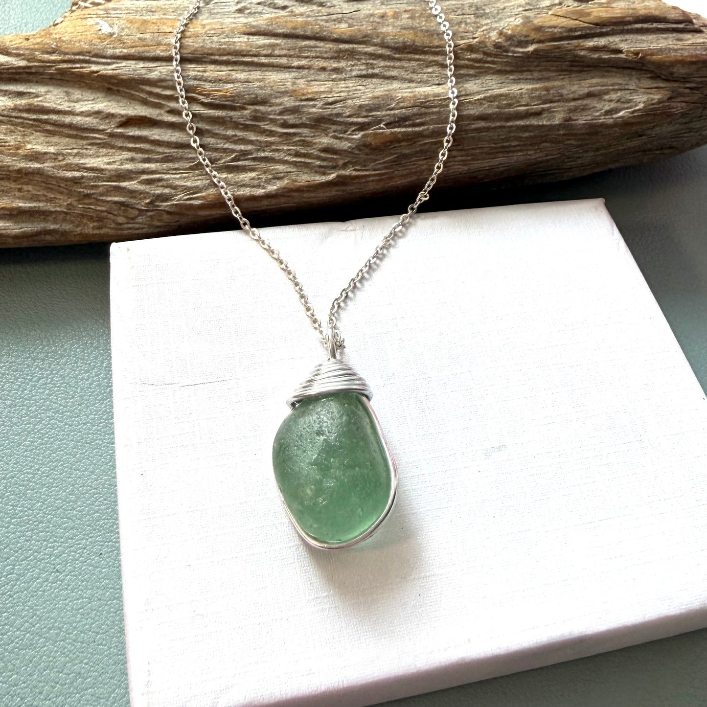 Scottish Highlands Aqua Chunky Pendant