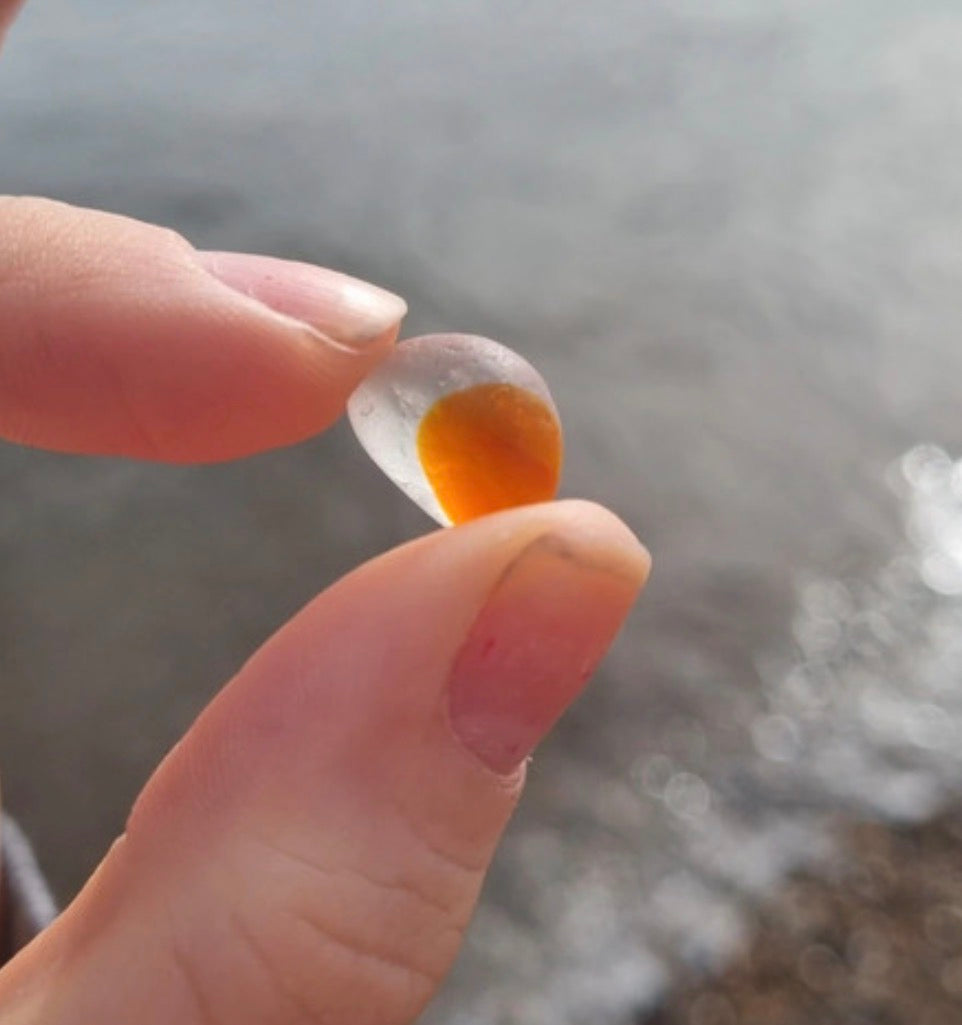 Super Orange Seaham Sea Glass Multi Pendant